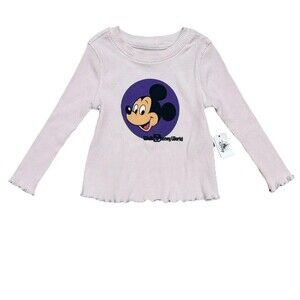 +Disney MICKEY MOUSE Lavender Top Long Sleeve Girls 3 NWT Disney World Tshirt